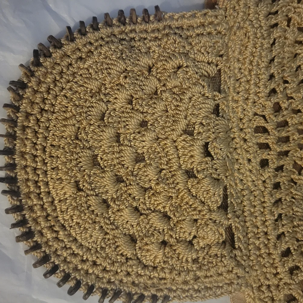 Handcrafted Macrame Sak Crochet Crossbody, Bag Charm, Bohemian Boho-chic - Picture 4 of 13